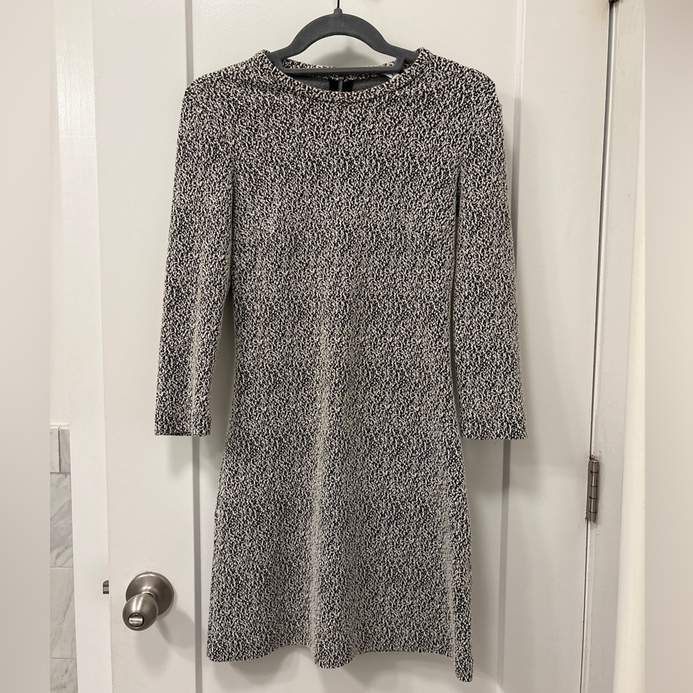 & Other Stories Monochrome Long Sleeve Dress